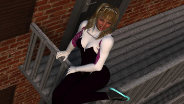 Картинка 3д+графика люди+ people девушка фон взгляд