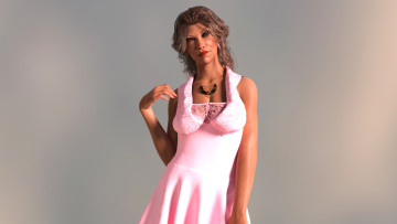 обоя 3д графика, люди , people, девушка, фон, взгляд