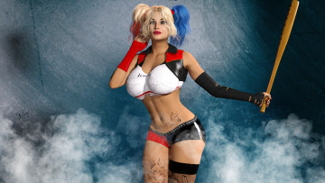 Картинка 3д+графика люди+ people девушка взгляд фон