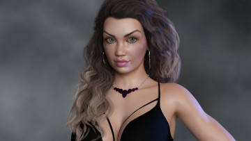 Картинка 3д+графика люди+ people фон девушка взгляд