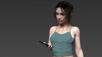 Картинка 3д+графика люди+ people фон взгляд девушка