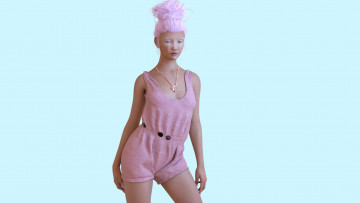 Картинка 3д+графика люди+ people фон взгляд девушка