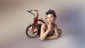 Картинка 3д+графика люди+ people фон взгляд девушка