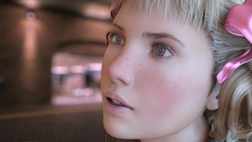 Картинка 3д+графика портрет+ portraits фон взгляд девушка