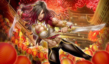 Картинка видео+игры league+of+legends оружие взгляд фон девушка