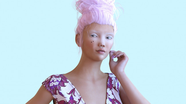 Обои картинки фото 3д графика, портрет , portraits, фон, взгляд, девушка