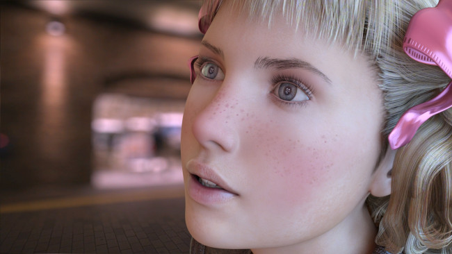 Обои картинки фото 3д графика, портрет , portraits, фон, взгляд, девушка