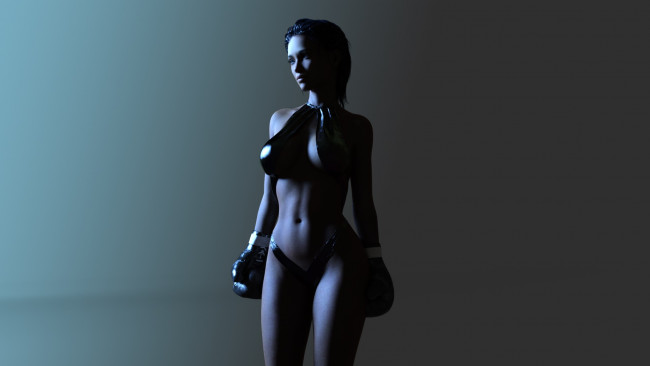 Обои картинки фото 3д графика, спорт , sport, взгляд, девушка, фон