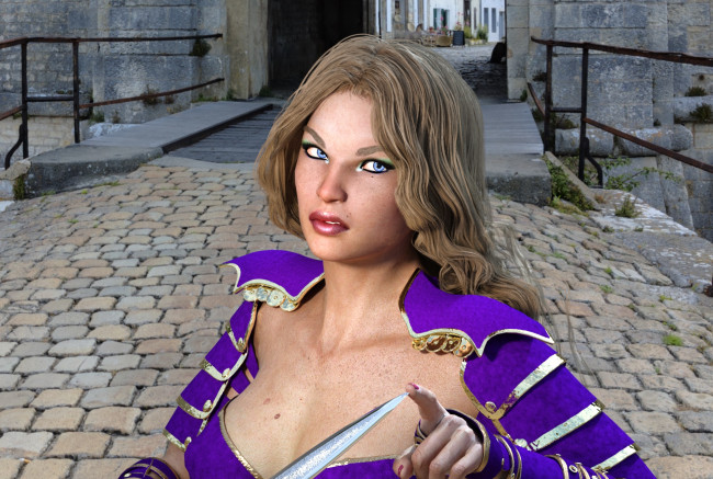 Обои картинки фото 3д графика, портрет , portraits, фон, взгляд, девушка