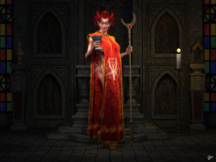 Картинка 3д+графика существа+ creatures фон взгляд эльфийка