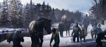 Картинка рисованное кино war for the planet of apes