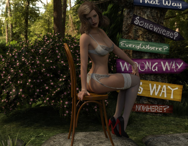 Обои картинки фото 3д графика, люди , people, фон, взгляд, девушка