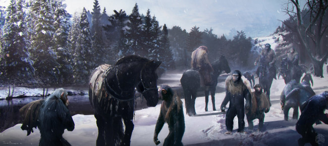 Обои картинки фото рисованное, кино, war, for, the, planet, of, apes