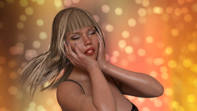 Обои картинки фото 3д графика, портрет , portraits, фон, взгляд, девушка