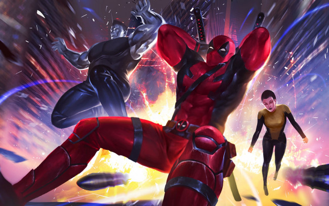 Обои картинки фото рисованное, кино, дедпул