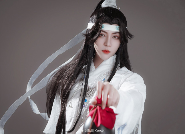 Обои картинки фото девушки, - креатив,  косплей, лань, ванцзи, кувшин, костюм