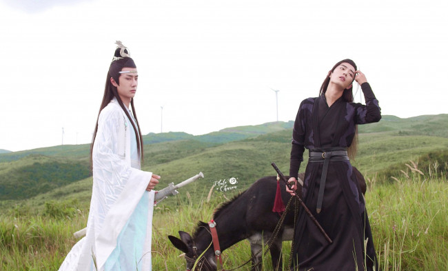 Обои картинки фото кино фильмы, the untamed, лань, ванцзи, вэй, усянь, ослик