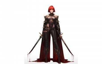 Картинка фэнтези девушки девушка мечи кровь