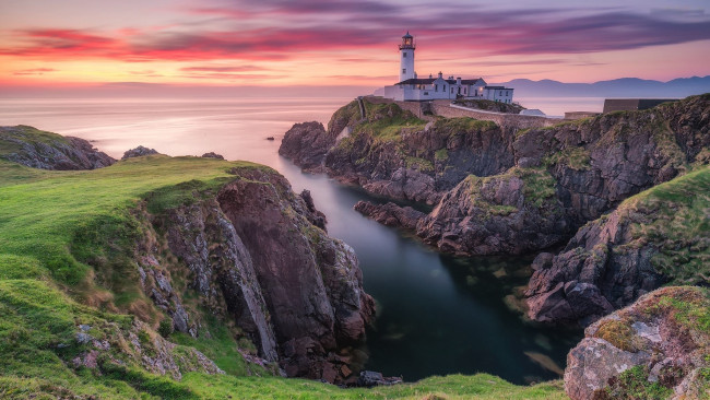 Обои картинки фото fanad head lighthouse, ireland, природа, маяки, fanad, head, lighthouse