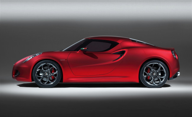 Обои картинки фото alfa romeo 4c concept 2011, автомобили, alfa romeo, красный
