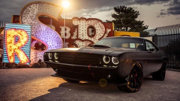 Картинка dodge+challenger автомобили dodge черный вывеска