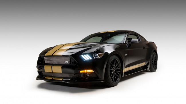 Обои картинки фото автомобили, mustang, форд, мустанг, черный, полосы