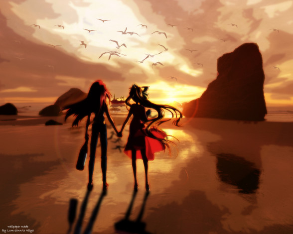 Обои картинки фото аниме, air