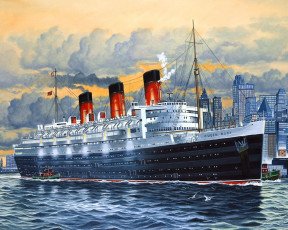 Картинка queen mary корабли рисованные