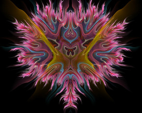 Картинка 3д графика fractal фракталы фон цвета узор