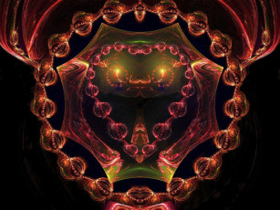 Картинка 3д графика fractal фракталы цвета узор фон