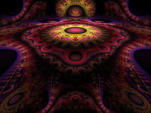 Картинка 3д графика fractal фракталы фон цвета узор