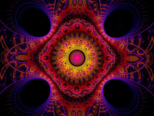 Картинка 3д графика fractal фракталы узор цвета фон