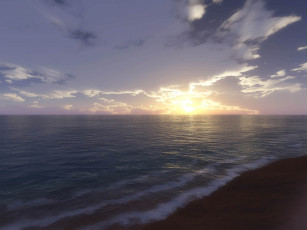 Картинка 3д графика nature landscape природа облака море