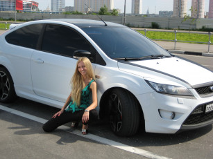 Картинка автомобили авто девушками girl auto