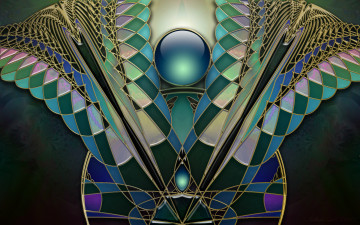 Картинка 3д графика fractal фракталы цвета узор