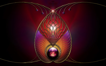 Картинка 3д графика fractal фракталы узор цвета фон