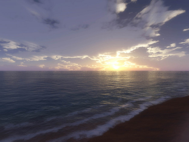 Обои картинки фото 3д, графика, nature, landscape, природа, облака, море