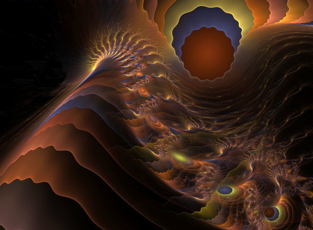 Обои картинки фото 3д, графика, fractal, фракталы, узор, цвета, фон