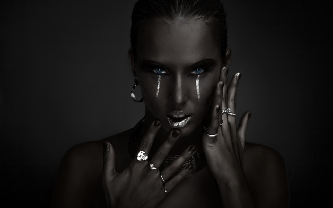 Обои картинки фото -Unsort Креатив, девушки, unsort, креатив, белое, черное