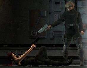 Картинка 3д графика people люди девушка перестрелка