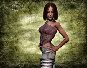 Картинка 3д графика people люди девушка