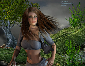 Картинка 3д графика people люди девушка