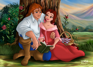 Картинка мультфильмы beauty and the beast парень девушка