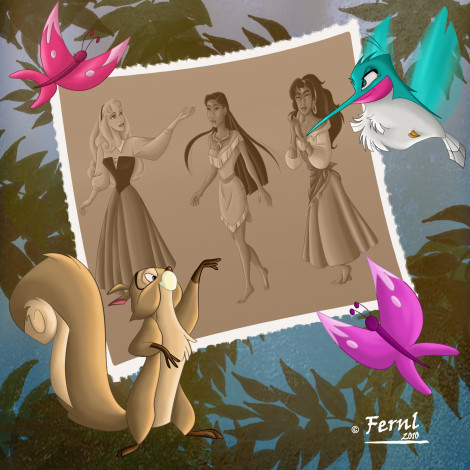 Обои картинки фото мультфильмы, disney`s, princess, белка, фотография