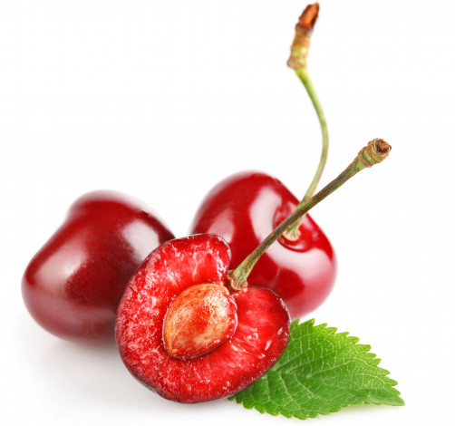 Обои картинки фото еда, вишня, черешня, косточка, разрез