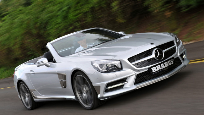 Обои картинки фото mercedes, sl, автомобили, brabus, германия, daimler, ag