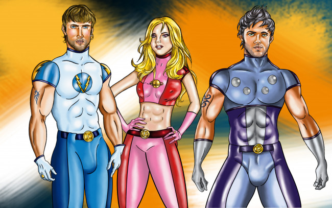 Обои картинки фото мультфильмы, unknown, разное, девушка, парни