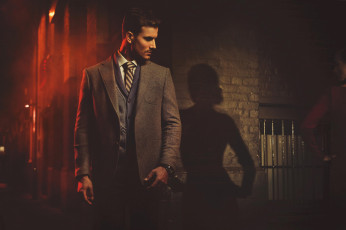 Картинка мужчины -+unsort профиль пиджак девушка тень парень