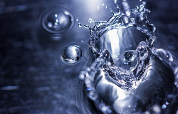 Картинка разное капли +брызги +всплески макро синий