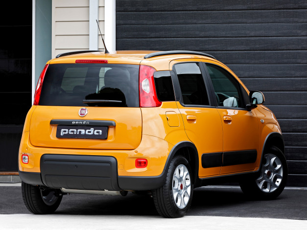 Обои картинки фото автомобили, fiat, 319, au-spec, trekking, panda, желтый, 2013